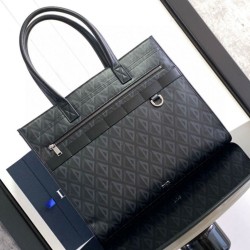Borsa tote Dior Safari CD Diamond Tela Nera