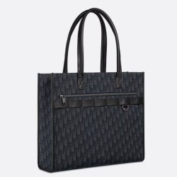 Borsa tote Dior Safari Dior Oblique jacquard nera