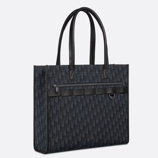 Replica Borsa tote Dior Safari Dior Oblique jacquard nera Replica Borsa tote Dior Safari Dior Oblique jacquard nera