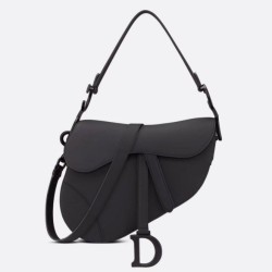 Borsa Saddle Dior con tracolla in pelle di vitello ultraopaca nera