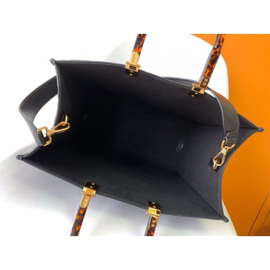 Replica Borsa shopper Fendi Sunshine piccola/media con motivo FF in rilievo 3D-Texture Nera Replica Borsa shopper Fendi Sunshine piccola/media con motivo FF in rilievo 3D-Texture Nera