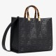 Replica Borsa shopper Fendi Sunshine piccola/media con motivo FF in rilievo 3D-Texture Nera Replica Borsa shopper Fendi Sunshine piccola/media con motivo FF in rilievo 3D-Texture Nera