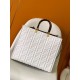 Replica Borsa shopper Fendi Sunshine piccola/media con motivo FF in rilievo 3D-Texture Bianca Replica Borsa shopper Fendi Sunshine piccola/media con motivo FF in rilievo 3D-Texture Bianca