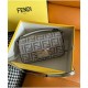 Replica Fendi Baguette Mini Bag Borchie Sfaccettate motivo FF 8BS017 Argento Replica Fendi Baguette Mini Bag Borchie Sfaccettate motivo FF 8BS017 Argento