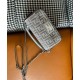 Replica Fendi Baguette Mini Bag Borchie Sfaccettate motivo FF 8BS017 Argento Replica Fendi Baguette Mini Bag Borchie Sfaccettate motivo FF 8BS017 Argento