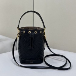 Fendi Mon Tresor secchiello Mini Borsa Fendi Con motivo FF Nera