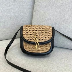 Borsa piccola YSL Saint Laurent Kaia in rafia