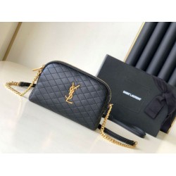 Pouch YSL Saint Laurent Gaby con cerniera trapuntato nero