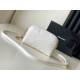 Replica Pouch YSL Saint Laurent Gaby con cerniera bianco trapuntato Replica Pouch YSL Saint Laurent Gaby con cerniera bianco trapuntato