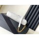 Replica Pouch YSL Saint Laurent Gaby con cerniera bianco trapuntato Replica Pouch YSL Saint Laurent Gaby con cerniera bianco trapuntato
