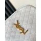 Replica Pouch YSL Saint Laurent Gaby con cerniera bianco trapuntato Replica Pouch YSL Saint Laurent Gaby con cerniera bianco trapuntato