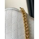 Replica Pouch YSL Saint Laurent Gaby con cerniera bianco trapuntato Replica Pouch YSL Saint Laurent Gaby con cerniera bianco trapuntato