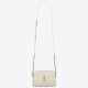 Replica Pouch YSL Saint Laurent Gaby con cerniera bianco trapuntato Replica Pouch YSL Saint Laurent Gaby con cerniera bianco trapuntato
