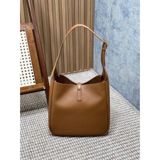 Replica Borse YSL Saint Laurent Le 5 A 7 Supple Small Hobo Marrone