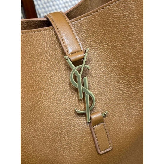 Replica Borse YSL Saint Laurent Le 5 A 7 Supple Small Hobo Marrone