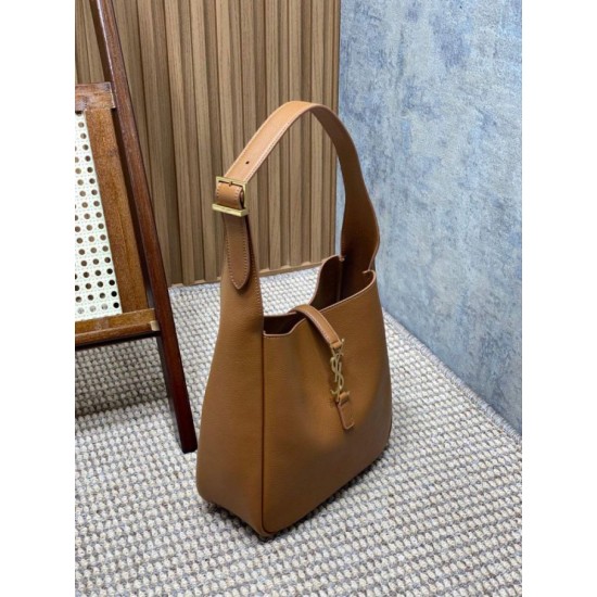 Replica Borse YSL Saint Laurent Le 5 A 7 Supple Small Hobo Marrone