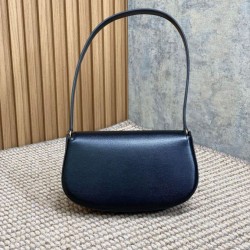 Borsa a tracolla mezzaluna YSL Saint Laurent Mini Voltaire Nera