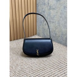 Borsa a tracolla mezzaluna YSL Saint Laurent Mini Voltaire Nera