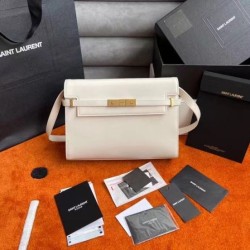 Borsa YSL Saint Laurent Manhattan Baguette Bianca