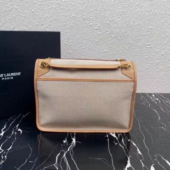 Replica Borsa Niki media YSL Saint Laurent in tela di cotone Replica Borsa Niki media YSL Saint Laurent in tela di cotone