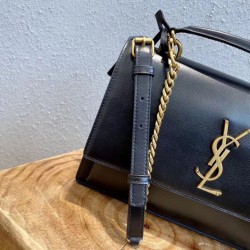 Borsa YSL Saint Laurent nuova media Sunset Nero