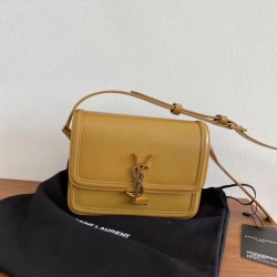 Borsa piccola YSL Saint Laurent Solferino Pelle di vitello marrone