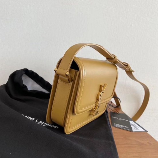 Replica Borsa piccola YSL Saint Laurent Solferino Pelle di vitello marrone Replica Borsa piccola YSL Saint Laurent Solferino Pelle di vitello marrone
