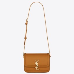 Borsa piccola YSL Saint Laurent Solferino Pelle di vitello marrone