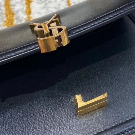 Replica Borsa piccola YSL Saint Laurent Solferino Pelle di vitello nera Replica Borsa piccola YSL Saint Laurent Solferino Pelle di vitello nera