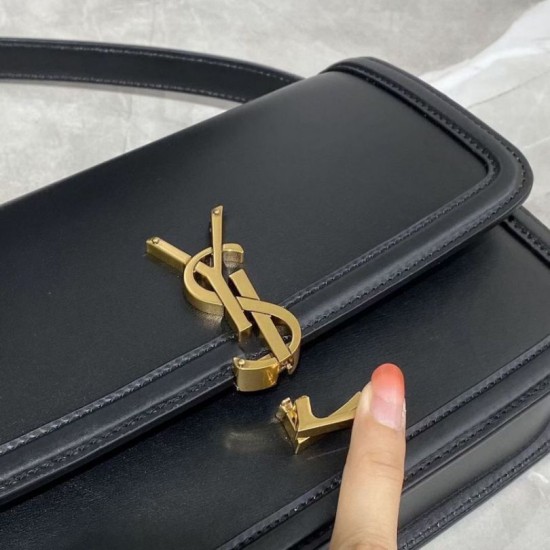 Replica Borsa media YSL Saint Laurent Solferino Pelle di vitello nera Replica Borsa media YSL Saint Laurent Solferino Pelle di vitello nera