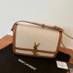 Replica Borsa media YSL Saint Laurent Solferino in tela con pelle di vitello Replica Borsa media YSL Saint Laurent Solferino in tela con pelle di vitello