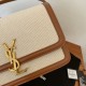 Replica Borsa media YSL Saint Laurent Solferino in tela con pelle di vitello Replica Borsa media YSL Saint Laurent Solferino in tela con pelle di vitello