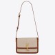 Replica Borsa media YSL Saint Laurent Solferino in tela con pelle di vitello Replica Borsa media YSL Saint Laurent Solferino in tela con pelle di vitello