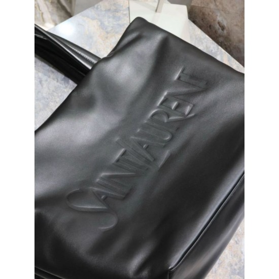 Replica Borsa tote imbottita larga YSL Saint Laurent in nappa nera Replica Borsa tote imbottita larga YSL Saint Laurent in nappa nera