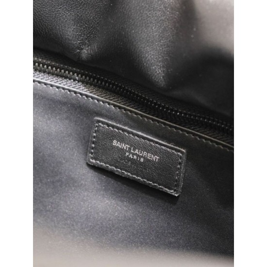 Replica Borsa tote imbottita larga YSL Saint Laurent in nappa nera Replica Borsa tote imbottita larga YSL Saint Laurent in nappa nera