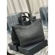 Replica Borsa tote YSL Saint Laurent Rive Gauche all'uncinetto in rafia nera Replica Borsa tote YSL Saint Laurent Rive Gauche all'uncinetto in rafia nera