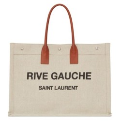 Borsa tote YSL Saint Laurent Rive Gauche con manico marrone chiaro