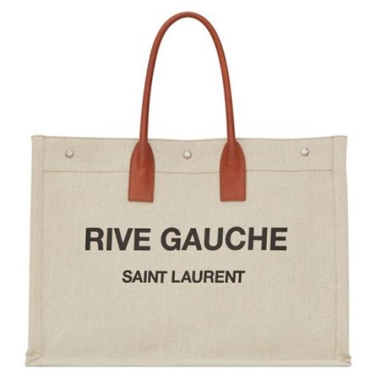 Replica Borsa tote YSL Saint Laurent Rive Gauche con manico marrone chiaro Replica Borsa tote YSL Saint Laurent Rive Gauche con manico marrone chiaro