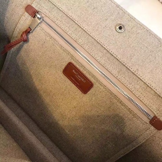 Replica Borsa tote YSL Saint Laurent Rive Gauche con manico marrone chiaro Replica Borsa tote YSL Saint Laurent Rive Gauche con manico marrone chiaro