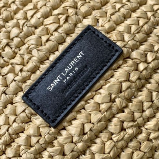 Replica Borsa tote YSL Saint Laurent Rive Gauche Rafia beige e Replica Borsa tote YSL Saint Laurent Rive Gauche Rafia beige e