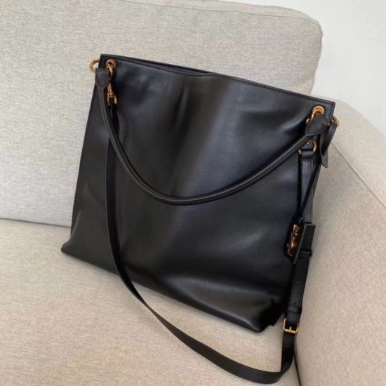Replica Borsa YSL Saint Laurent Tag Hobo Pelle di vitello nera Replica Borsa YSL Saint Laurent Tag Hobo Pelle di vitello nera