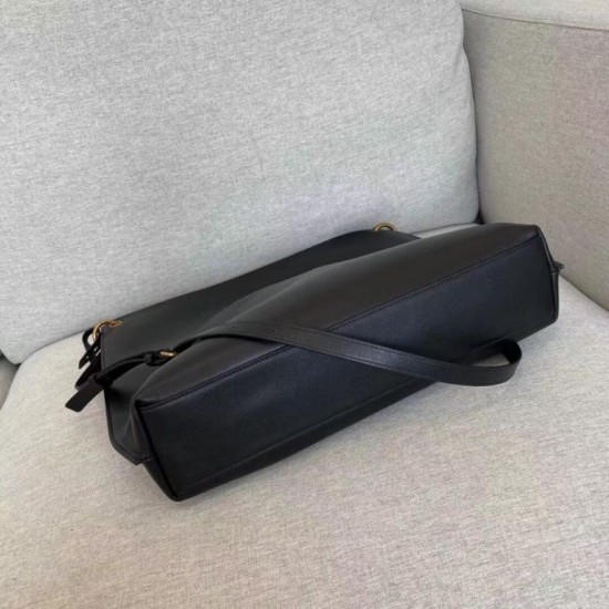 Replica Borsa YSL Saint Laurent Tag Hobo Pelle di vitello nera Replica Borsa YSL Saint Laurent Tag Hobo Pelle di vitello nera