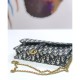 Replica Christian Dior Oblique Saddle Woc Chain Bag M5620 Nero