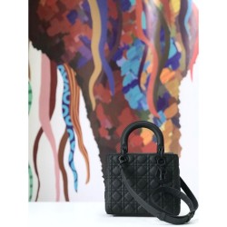 Borsa Christian Dior Lady Dior Ultra-Matte Nero