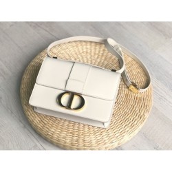 Christian Dior 30 Montaigne Flap Borsa Bianco
