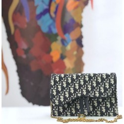 Christian Dior Oblique Saddle Woc Chain Bag M5620 Nero