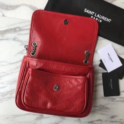 YSL Saint Laurent Medium Niki Chain Borse Rossa