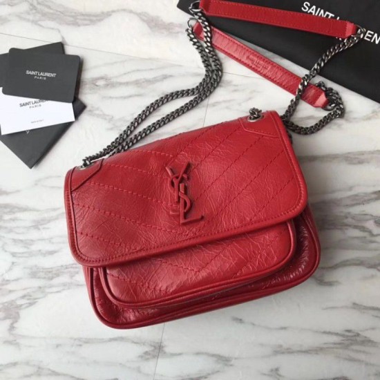 Replica YSL Saint Laurent Medium Niki Chain Borse Rossa Replica YSL Saint Laurent Medium Niki Chain Borse Rossa