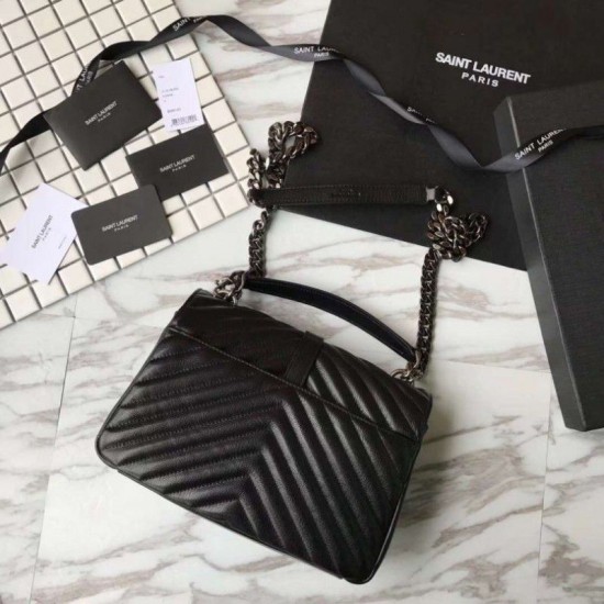 Replica YSL Saint Laurent Media Monogram Kate Chain Borse a tracolla Nero Replica YSL Saint Laurent Media Monogram Kate Chain Borse a tracolla Nero