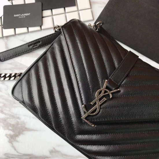 Replica YSL Saint Laurent Media Monogram Kate Chain Borse a tracolla Nero Replica YSL Saint Laurent Media Monogram Kate Chain Borse a tracolla Nero